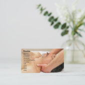 首のマッサージを得ている人 名刺 (スタンド正面)