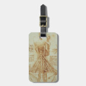 首のレオナルドda Vinci-の解剖学 ラゲッジタグ (正面縦)