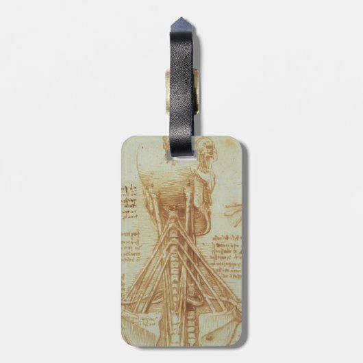 首のレオナルドda Vinci-の解剖学 ラゲッジタグ (裏面縦)