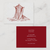 首のヴィンテージの解剖学のスケッチ筋肉 名刺 (正面/裏面)