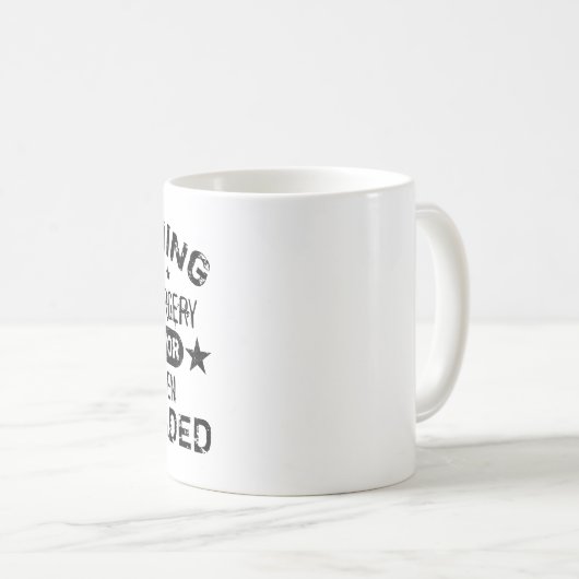 首の手術ユーモアのアップグレード コーヒーマグカップ (正面右)