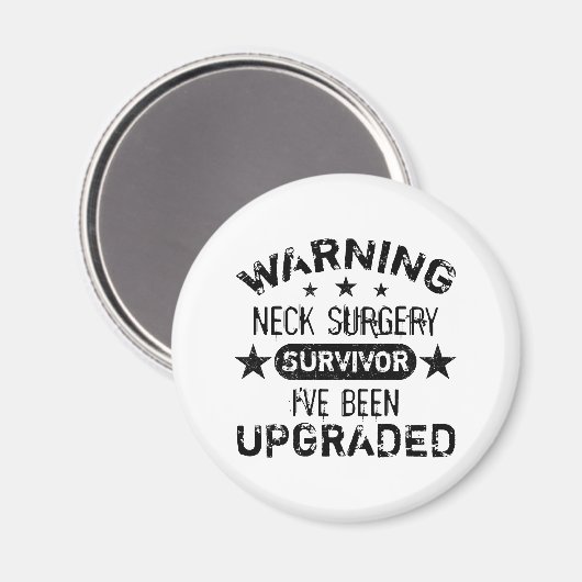 首の手術ユーモアのアップグレード マグネット (正面/裏面)