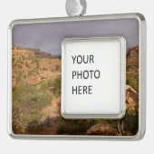首の春トレイルCanyonlands国立公園 シルバープレートフレームオーナメント (左)