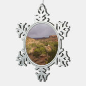 首の春トレイルCanyonlands国立公園 スノーフレークピューターオーナメント (右)