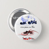 首の苦痛は、ボタンの上のそれを吸います 缶バッジ (正面&裏面)