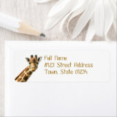 首の長いキリンの宛名ラベル ラベル (インサイチュ)