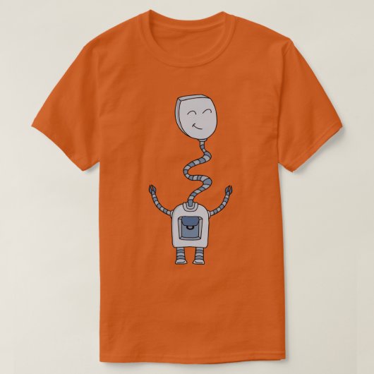 首の長いロボット Tシャツ (デザイン正面)