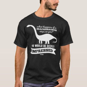 首の長い草食動物ブラキオサウルス Tシャツ