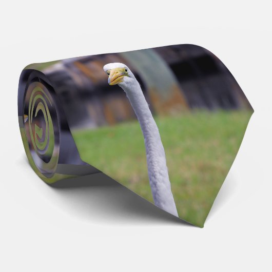 首の長い鳥 ネクタイ (ロール)