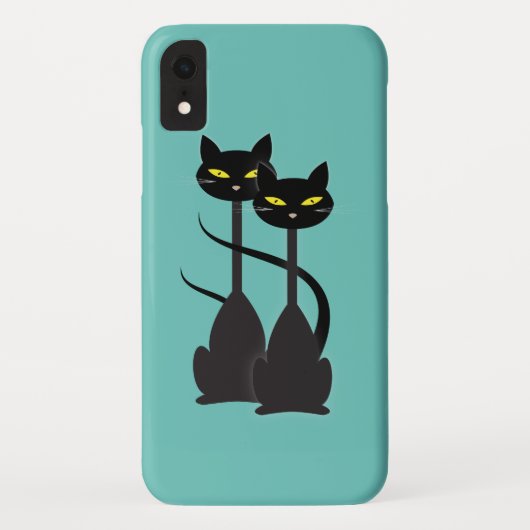 首の長い黒猫たち Case-Mate iPhoneケース (裏面)