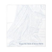 首の青の古い医療スケッチ筋肉 ノートパッド (正面)