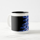 首の骨のイメージのX線撮影をして下さい ツートーンマグカップ (正面左)