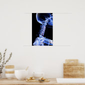 首の骨のX線画像 ポスター (キッチン)