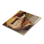 首を乾かす女性 タイル (側面)