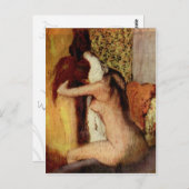 首を乾かす女性 ポストカード (正面/裏面)