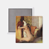 首を乾かす女性 マグネット (正面/裏面)