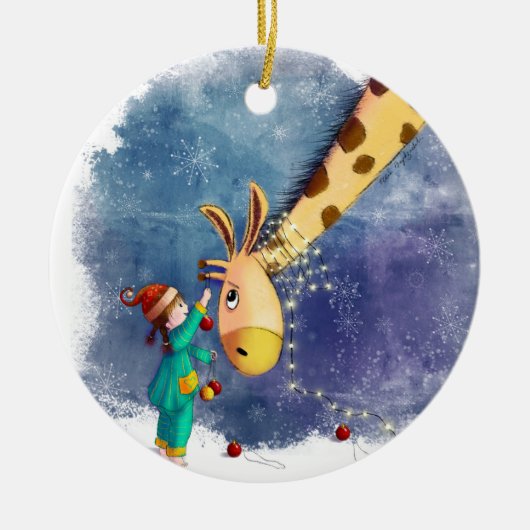 首を甲板で覆う セラミックオーナメント (正面)