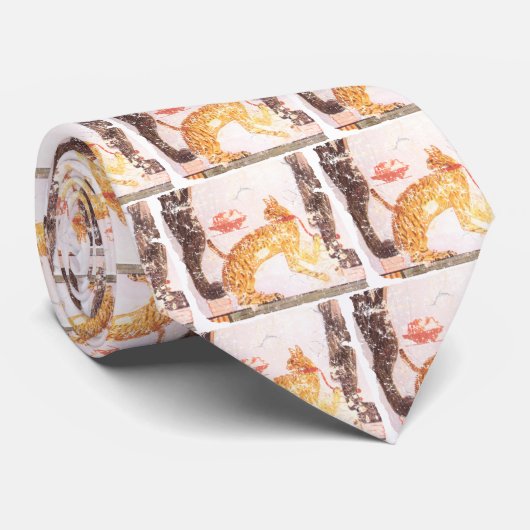 首付き猫 ネクタイ (ロール)