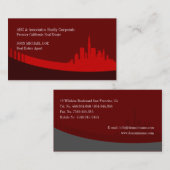 首位の不動産の赤くカスタムな名刺 名刺 (正面/裏面)