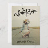 首席卒業生1名の写真 卒業のお知らせ 案内状 (正面)