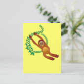 首振りオランウータンはがき ポストカード (スタンド正面)