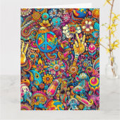 首振り60大折りグリーティングカード カード (黄色い花)