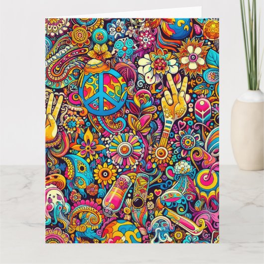 首振り60大折りグリーティングカード カード (正面)