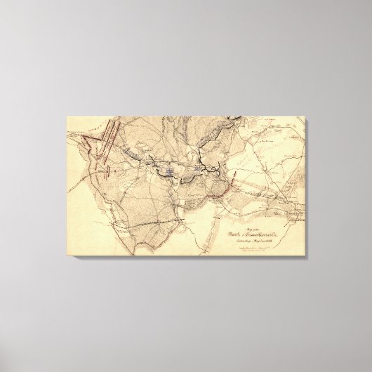 首相府の戦い2 キャンバスプリント (正面)