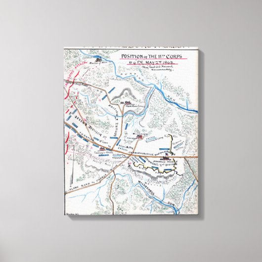 首相府の戦い キャンバスプリント (正面)