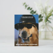 首話輪を外した犬の歩く、ボクサー ポストカード (スタンド正面)