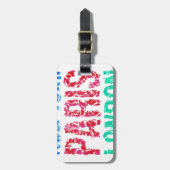 首都のニューヨークパリロンドンのタイポグラフィ、Tシャツ ラゲッジタグ (正面縦)