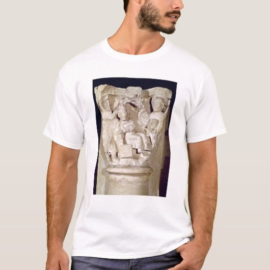 首都描写するレリーフ、浮き彫り Tシャツ (正面)