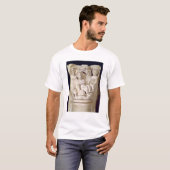 首都描写するレリーフ、浮き彫り Tシャツ (正面フル)