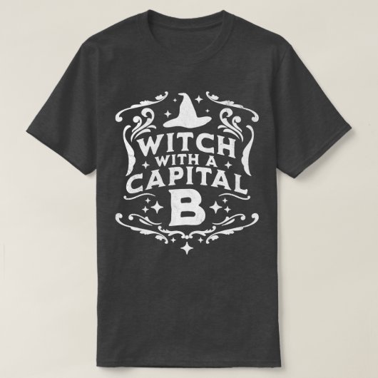 首都Bハロウィンウィッチレトロヴィンタ付き魔女 Tシャツ (デザイン正面)