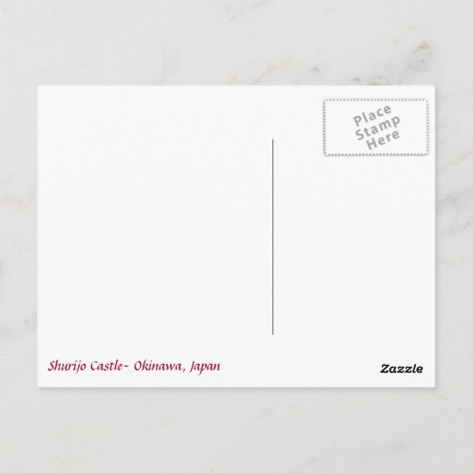 首里城 ポストカード (裏面)