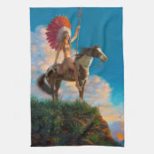 首長女性先住民アメリカのインドのチーフ キッチンタオル (縦)