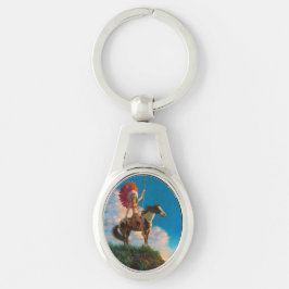 首長女性先住民アメリカのインドのチーフ キーホルダー