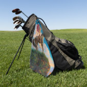 首長女性先住民アメリカのインドのチーフ ゴルフタオル (グリーン)