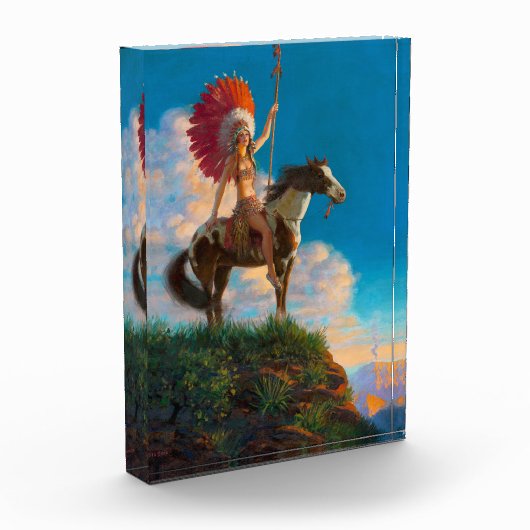 首長女性先住民アメリカのインドのチーフ フォトブロック (左)