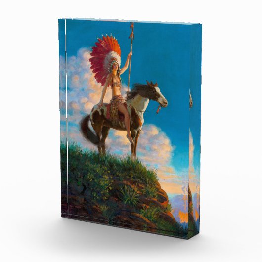 首長女性先住民アメリカのインドのチーフ フォトブロック (右)