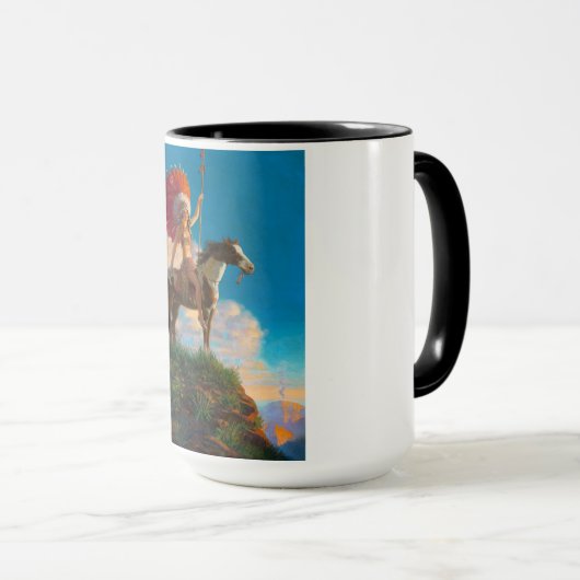 首長女性先住民アメリカのインドのチーフ マグカップ (正面右)