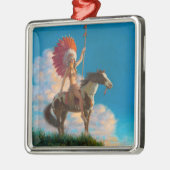 首長女性先住民アメリカのインドのチーフ メタルオーナメント (左)