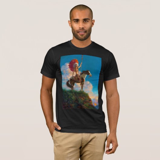 首長女性先住民アメリカのインドのチーフ Tシャツ (正面フル)