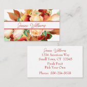 香ばしいイチゴと花の名刺 名刺 (正面/裏面)