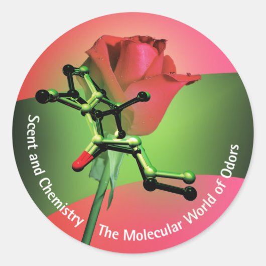 香りと化学ステッカー丸 ラウンドシール (正面)