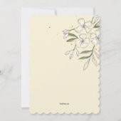 香りのあるジャスミンのベビーシャワー招待状 招待状 (裏面)