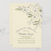 香りのあるジャスミンのベビーシャワー招待状 招待状 (正面/裏面)