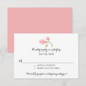 香りのあるフリージアの花びら | 結婚式の出欠確認 出欠カード (正面/裏面)