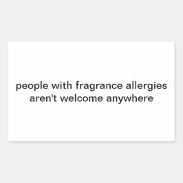 香りアレルギーのシール 長方形シール