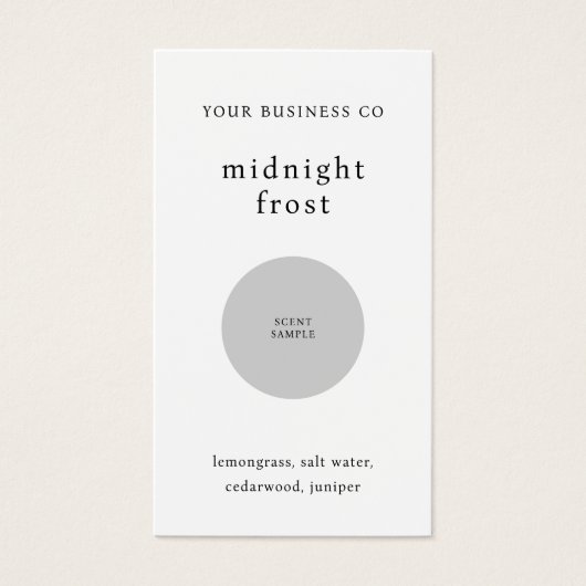 香りサンプル香りテスターホワイトQRコードカード (正面)